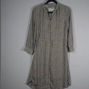 Select Femme Shirt Dress Midi Size M Long Sleeve Button UP
